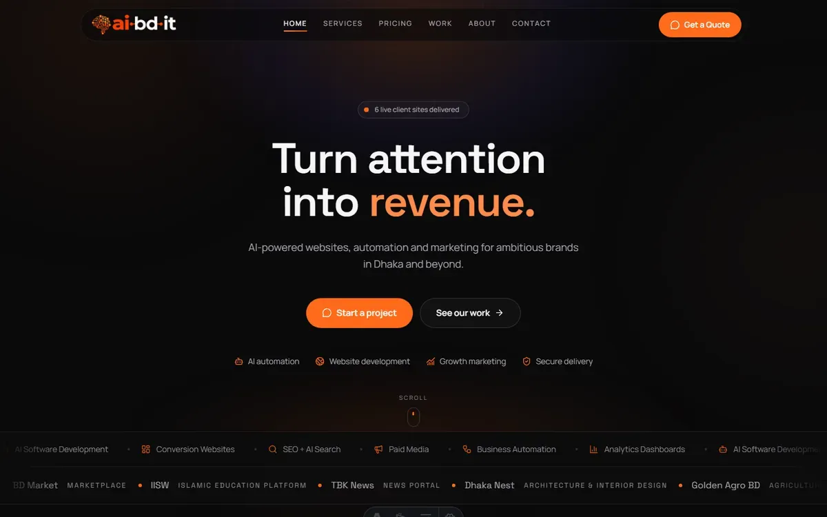 AI BD IT website