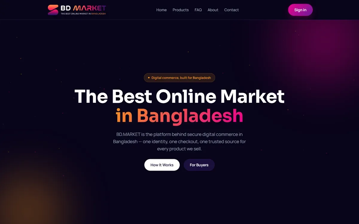 BD Market website